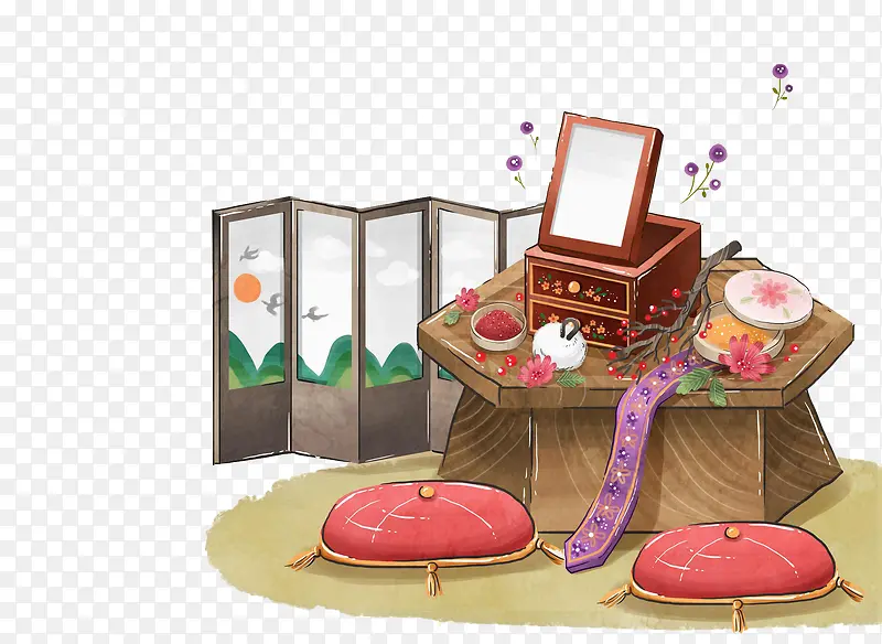 �Ŵ���ױ̨�廭-������