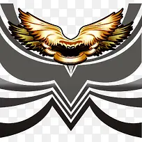 金色渐变飞翔翅膀-空若网 金色渐变飞翔翅膀-空若网