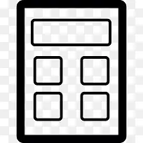 4个按钮的计算器图标-空若网 4个按钮的计算器图标-空若网