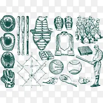 矢量棒球-空若网 矢量棒球-空若网