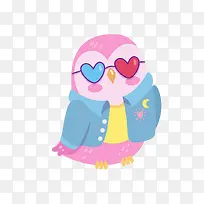 矢量装饰卡通扁平化猫头鹰-空若网 矢量装饰卡通扁平化猫头鹰-空若网