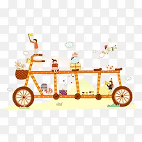 手绘自行车-空若网 手绘自行车-空若网