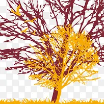 矢量树和小鸟们插图-空若网 矢量树和小鸟们插图-空若网