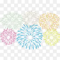 新年多彩密集烟花-空若网 新年多彩密集烟花-空若网