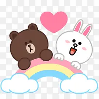 熊爱情彩虹情人节装饰-空若网 熊爱情彩虹情人节装饰-空若网