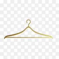 矢量卡通扁平化金色衣架png-空若网 矢量卡通扁平化金色衣架png-空若网