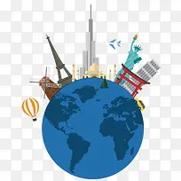 卡通手绘蓝色地球-空若网 卡通手绘蓝色地球-空若网