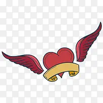 卡通爱心与鸽子矢量素材-空若网 卡通爱心与鸽子矢量素材-空若网