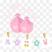 情人节礼物挂件png矢量素材-空若网 情人节礼物挂件png矢量素材-空若网