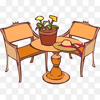 手绘桌椅-空若网 手绘桌椅-空若网
