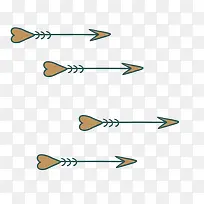 手绘情人箭集素材-空若网 手绘情人箭集素材-空若网
