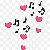 爱心音乐符号背景-空若网 爱心音乐符号背景-空若网