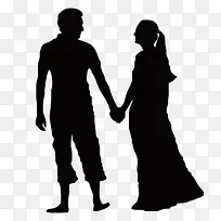 浪漫爱情夫妻轮廓矢量素材-空若网 浪漫爱情夫妻轮廓矢量素材-空若网