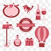 矢量爱的热气球-空若网 矢量爱的热气球-空若网