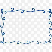 简单蓝色花纹边框-空若网 简单蓝色花纹边框-空若网