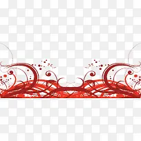 红色线条边框矢量图-空若网 红色线条边框矢量图-空若网