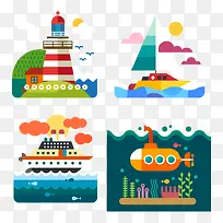 房子 扁平化建筑-空若网 房子 扁平化建筑-空若网