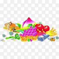 手绘新年水果珠宝-空若网 手绘新年水果珠宝-空若网