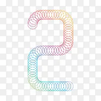 创意圆圈渐变数字2-空若网 创意圆圈渐变数字2-空若网
