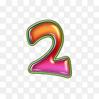 渐变红圆字母数字2-空若网 渐变红圆字母数字2-空若网