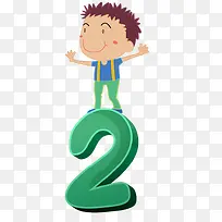 卡通数字和小孩-空若网 卡通数字和小孩-空若网