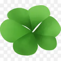 手绘爱心清新绿色三叶草-空若网 手绘爱心清新绿色三叶草-空若网