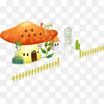 创意插画美景花园-空若网 创意插画美景花园-空若网