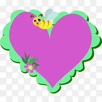 卡通爱心蜜蜂素材-空若网 卡通爱心蜜蜂素材-空若网
