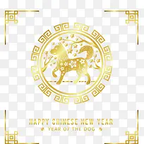 狗年金色背景设计-空若网 狗年金色背景设计-空若网
