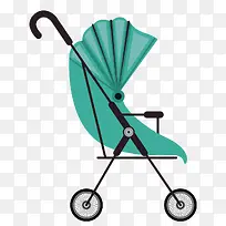 绿色时尚婴儿车-空若网 绿色时尚婴儿车-空若网