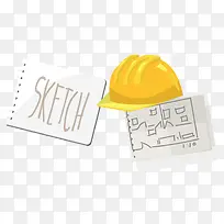 黄色安全帽工程图纸-空若网 黄色安全帽工程图纸-空若网