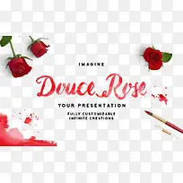 红色花边背景边框效果元素-空若网 红色花边背景边框效果元素-空若网