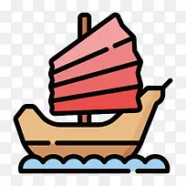 扁平化船PNG下载-空若网 扁平化船PNG下载-空若网