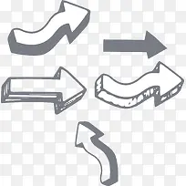 五个手绘商务手账箭头-空若网 五个手绘商务手账箭头-空若网