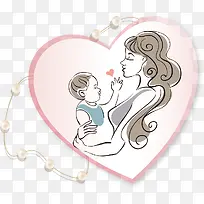 温馨感恩母女人物爱心-空若网 温馨感恩母女人物爱心-空若网