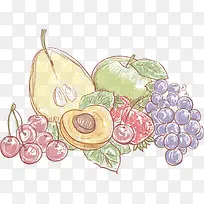 手绘美食素材-空若网 手绘美食素材-空若网