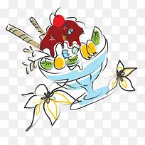 手绘冰淇淋-空若网 手绘冰淇淋-空若网