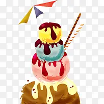 多层水果巧克力冰淇淋-空若网 多层水果巧克力冰淇淋-空若网