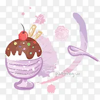 水彩冰淇淋-空若网 水彩冰淇淋-空若网