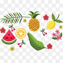 夏天美味水果花纹-空若网 夏天美味水果花纹-空若网