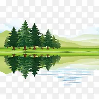 矢量树和水-空若网 矢量树和水-空若网