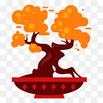 手绘盆栽-空若网 手绘盆栽-空若网