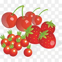 樱桃草莓枣PNG矢量素材-空若网 樱桃草莓枣PNG矢量素材-空若网