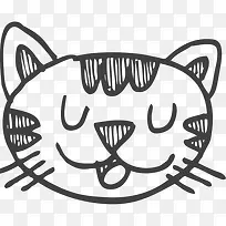 手绘猫头-空若网 手绘猫头-空若网