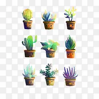 手绘盆栽-空若网 手绘盆栽-空若网