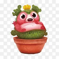 矢量盆栽刺猬-空若网 矢量盆栽刺猬-空若网