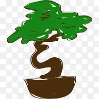 卡通手绘盆栽-空若网 卡通手绘盆栽-空若网