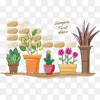 矢量手绘卡通植物-空若网 矢量手绘卡通植物-空若网