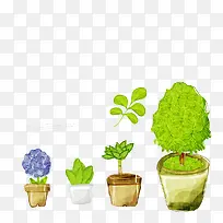 手绘盆栽-空若网 手绘盆栽-空若网