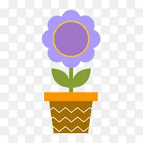 手绘卡通盆栽花朵-空若网 手绘卡通盆栽花朵-空若网